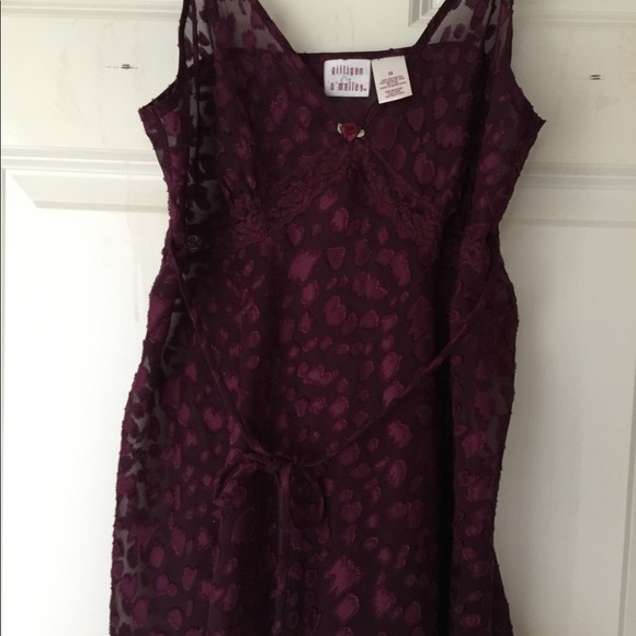 Gilligan O' Malley Wine Red Lingerie Size Medium - Picture 2 of 6